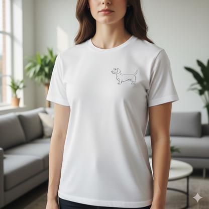 Koszulka Unisex&nbsp; "Jamnik- Pies z chmur" | PyryWBrylach