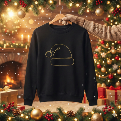 Świąteczna Bluza Unisex "Golden Trace- złota czapka"|PyraWBrylach