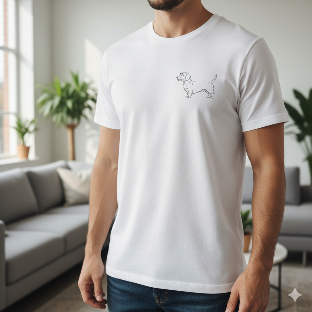 Koszulka Unisex&nbsp; "Jamnik- Pies z chmur" | PyryWBrylach