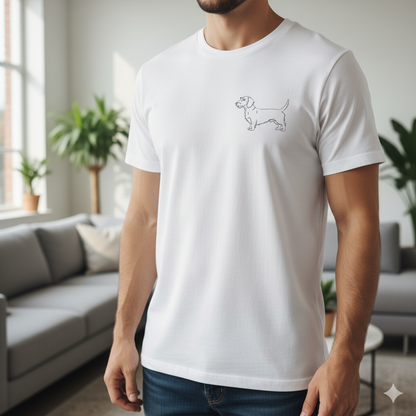 Koszulka Unisex&nbsp; "Jamnik- Pies z chmur" | PyryWBrylach