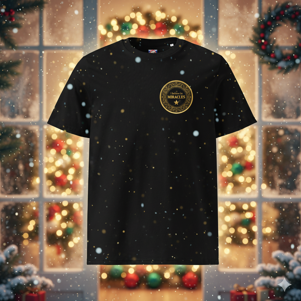 Limitowana świąteczna kolekcja 2025- Koszulka Unisex "I believe in MIRACLES"|PyraWBrylach