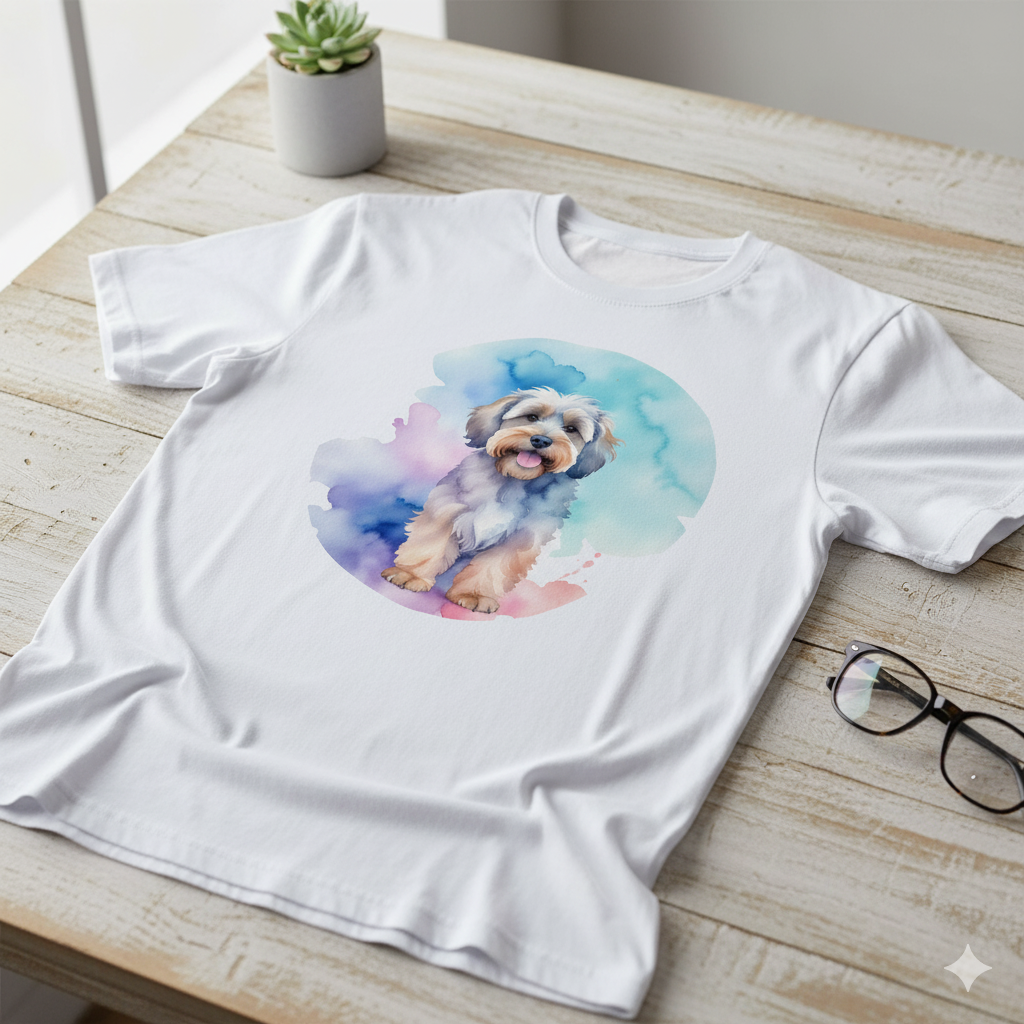 Koszulka Unisex "Owczarek francuski briard- Akwarelowy Przyjaciel"|PyraWBrylach