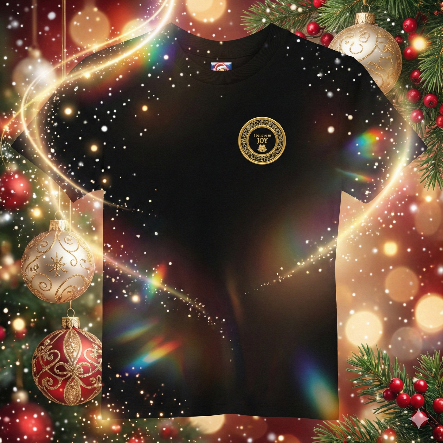 Limitowana świąteczna kolekcja 2025- Dziecięca koszulka unisex "I believe in JOY"|PyraWBrylach