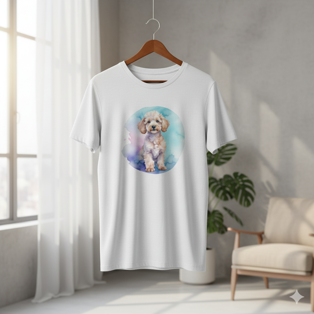 Koszulka Unisex "Goldendoodle Akwarelowy Przyjaciel" | PyraWBrylach