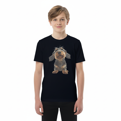 Koszulka Dziecięca z Jamnikiem Chrupkiem - Słodki Pies | PyraWBrylach