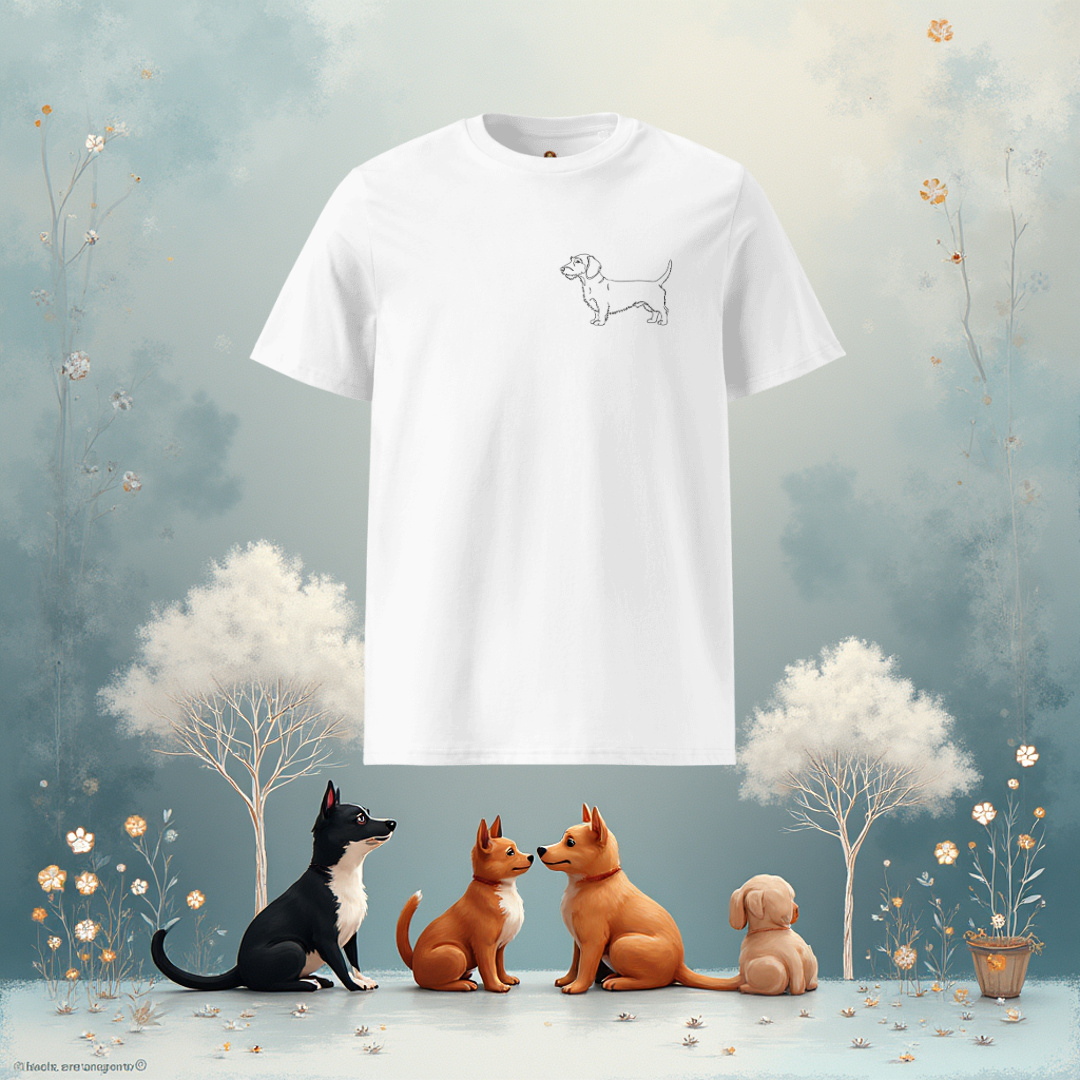 Koszulka Unisex&nbsp; "Jamnik- Pies z chmur" | PyryWBrylach