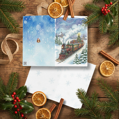 Kartka świąteczna- Świąteczny Pociąg|PyraWBrylach