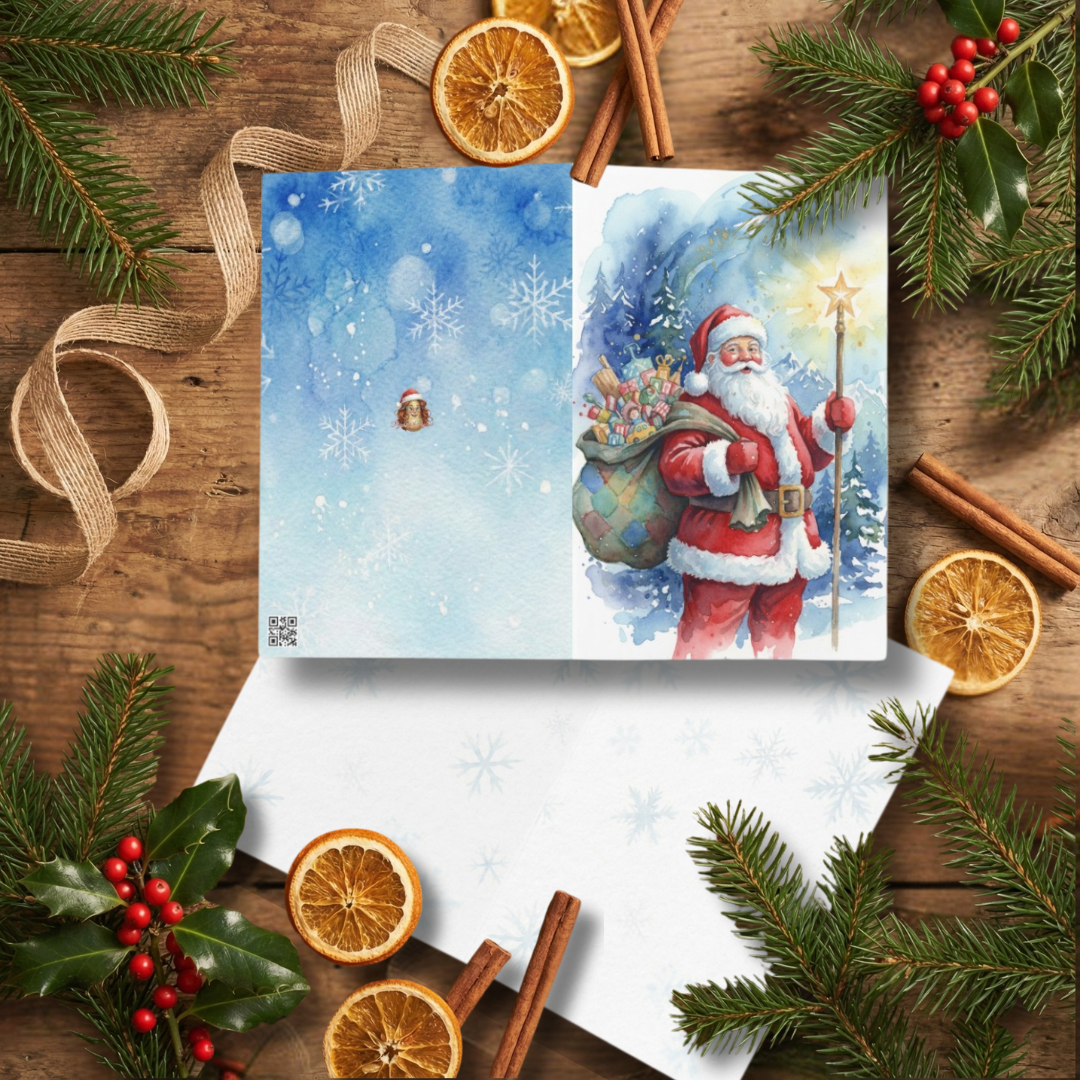 Kartka świąteczna- Święty Mikołaj|PyraWBrylach