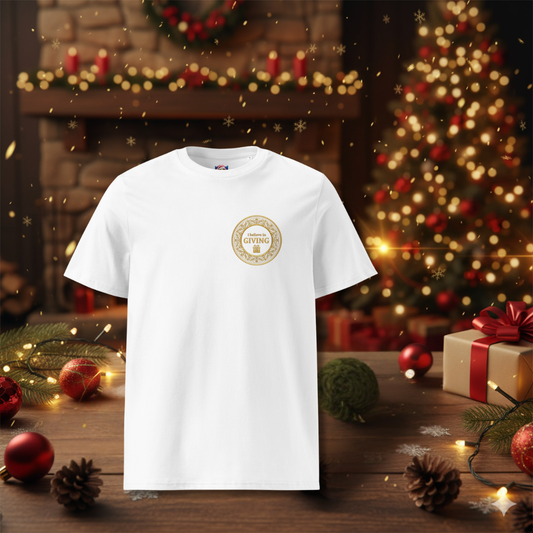 Limitowana świąteczna kolekcja 2025- Koszulka Unisex "I believe in GIVING"|PyraWBrylach