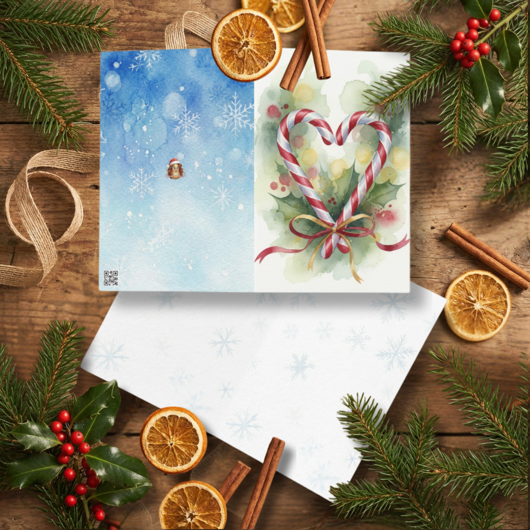 Kartka świąteczna- Candy Cane|PyraWBrylach