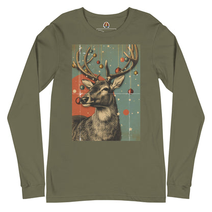 Koszulka "Świąteczny Jeleń", tej! (Unisex Longsleeve) | Wygodna i Stylowa | PyraWBrylach